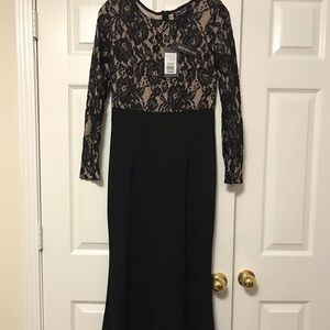 long sleeve lace long dress
